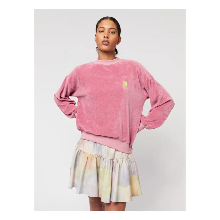 Bobo Choses Sweat Eponge Butterfly Coton Bio - Collection Femme  | Vieux Rose