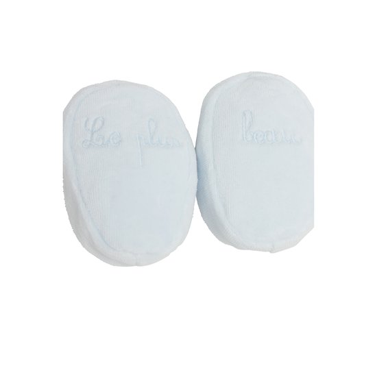 Petit Cocon Mignon Chaussons   Bleu Air        de               P'tit bisou