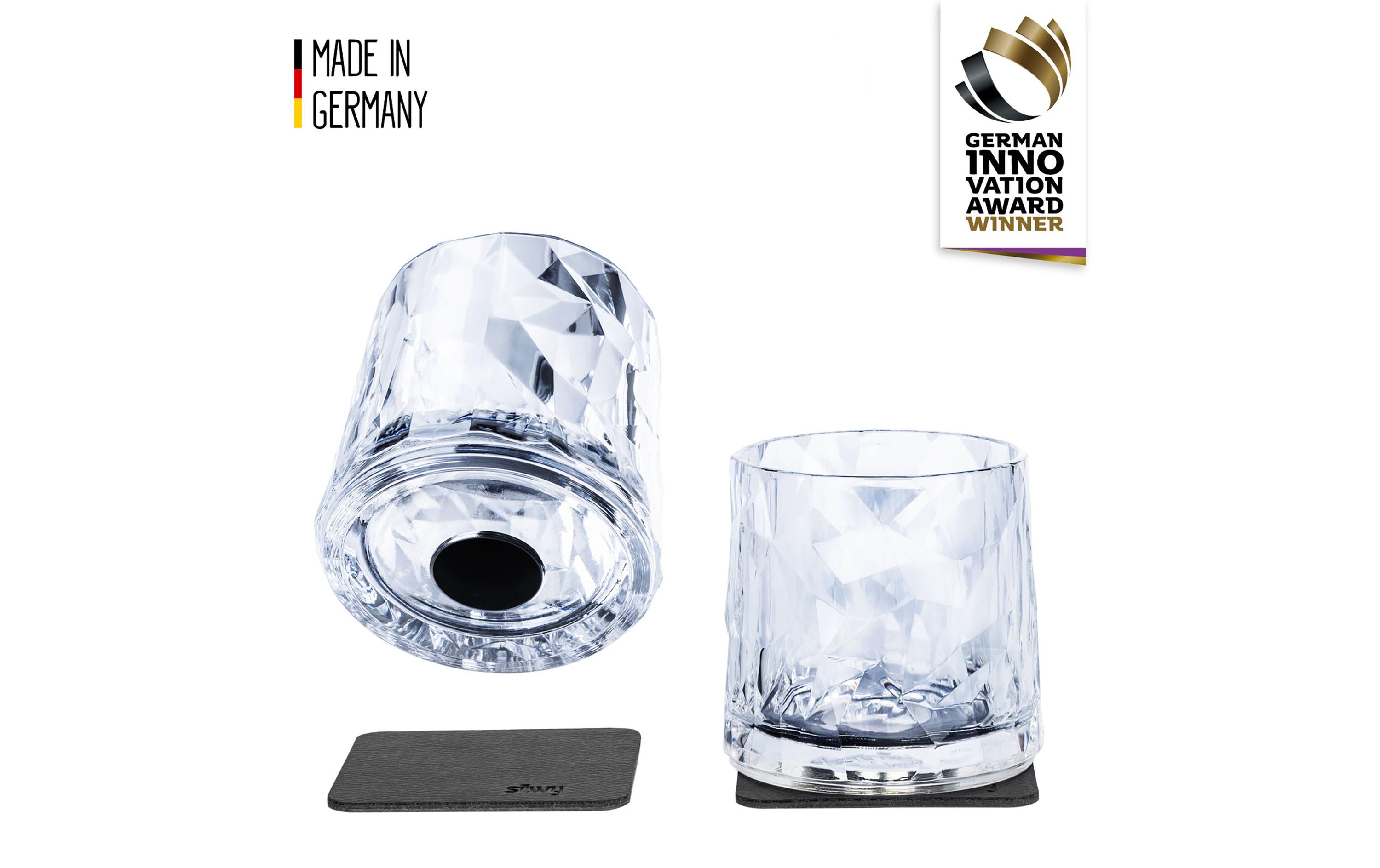 Outdoor-Becher Hightech-Kunststoffgläser, 2er-Set TumblerKunststoff Tumbler Gläser-Set mit Magnet-Pads, unzerbrechlich