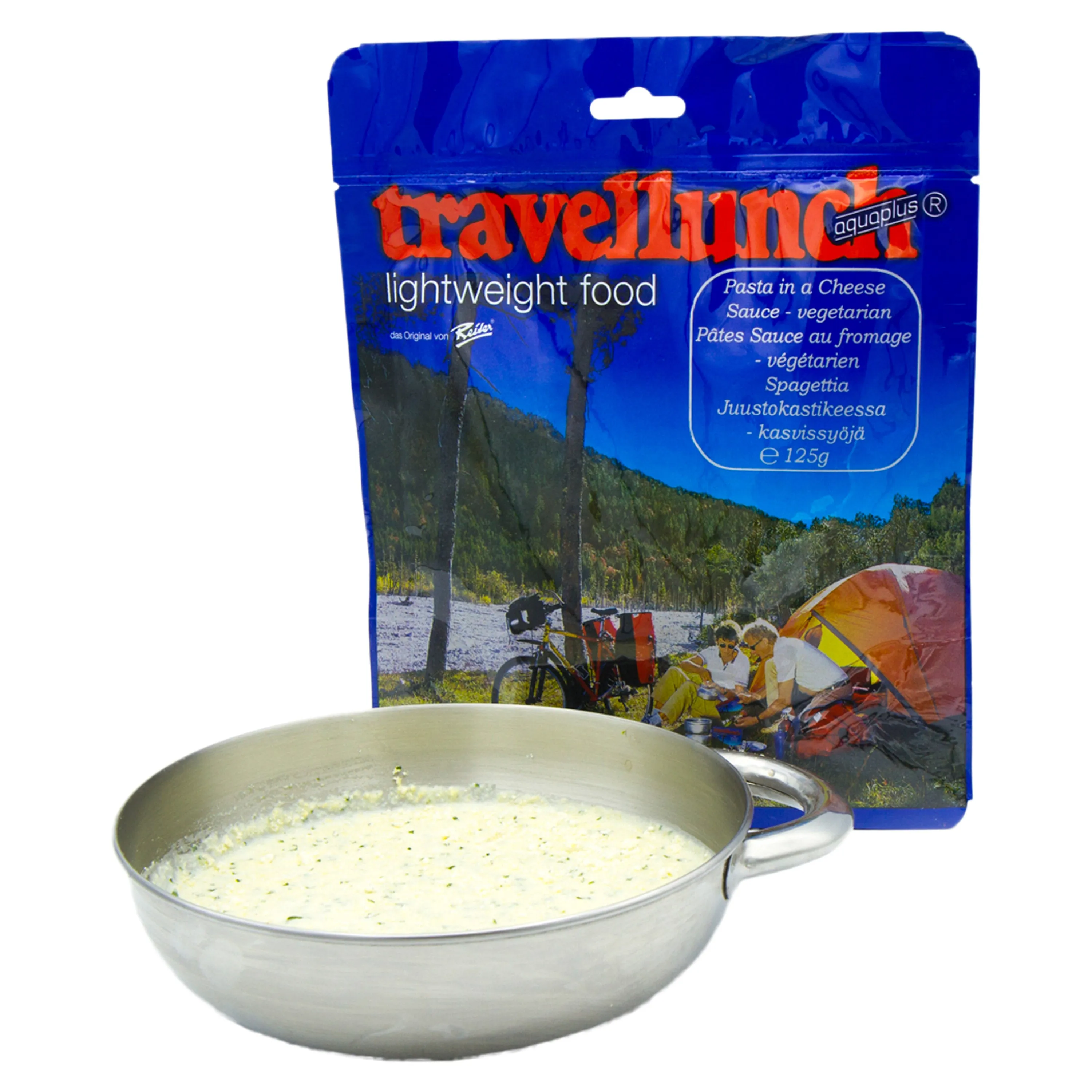 Travellunch -  Nudeltopf mit Käsesauce
