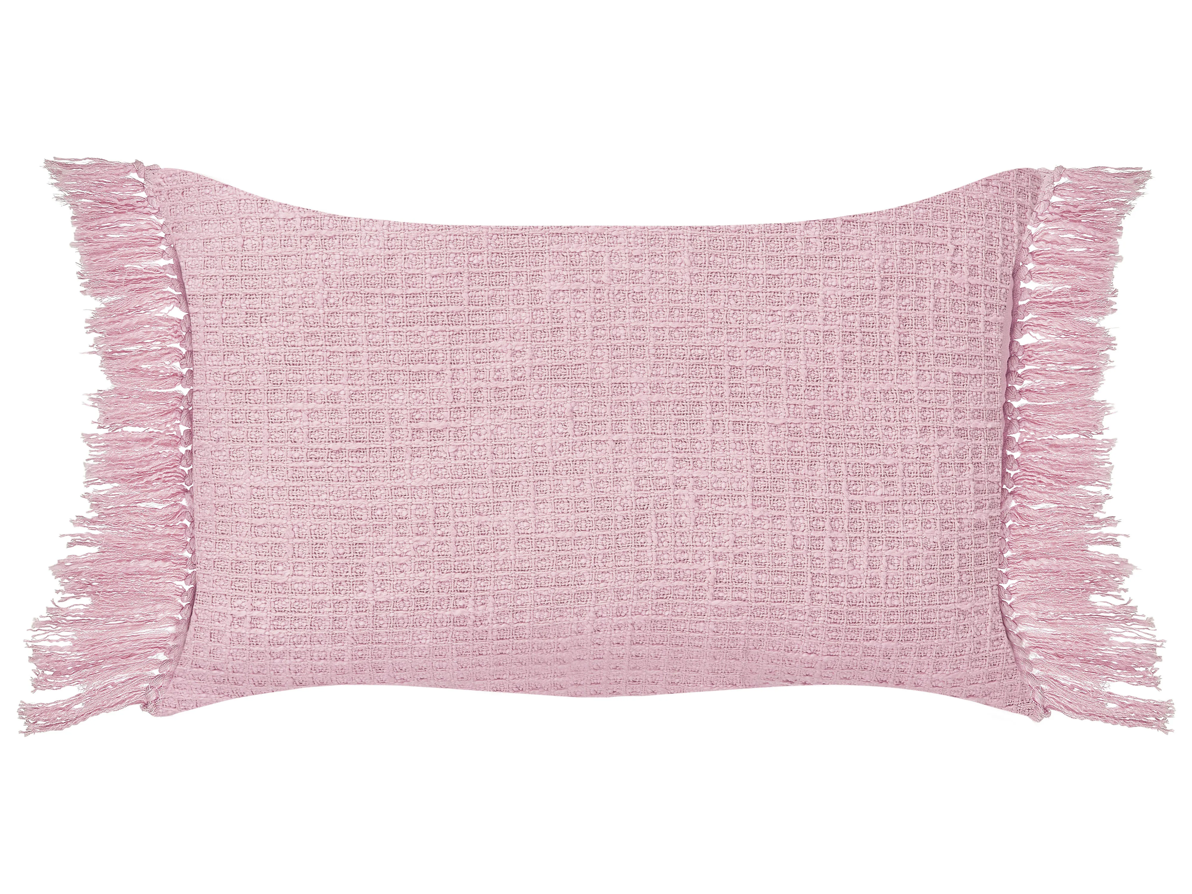 Set van 2 sierkussens TANSY Katoen 40 x 60 cm Roze effen