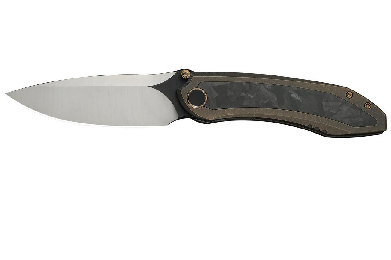 WE Knife Winsome WE23092-3 Satin, Bronze Titanium Marble Carbon Inlay, zakmes
