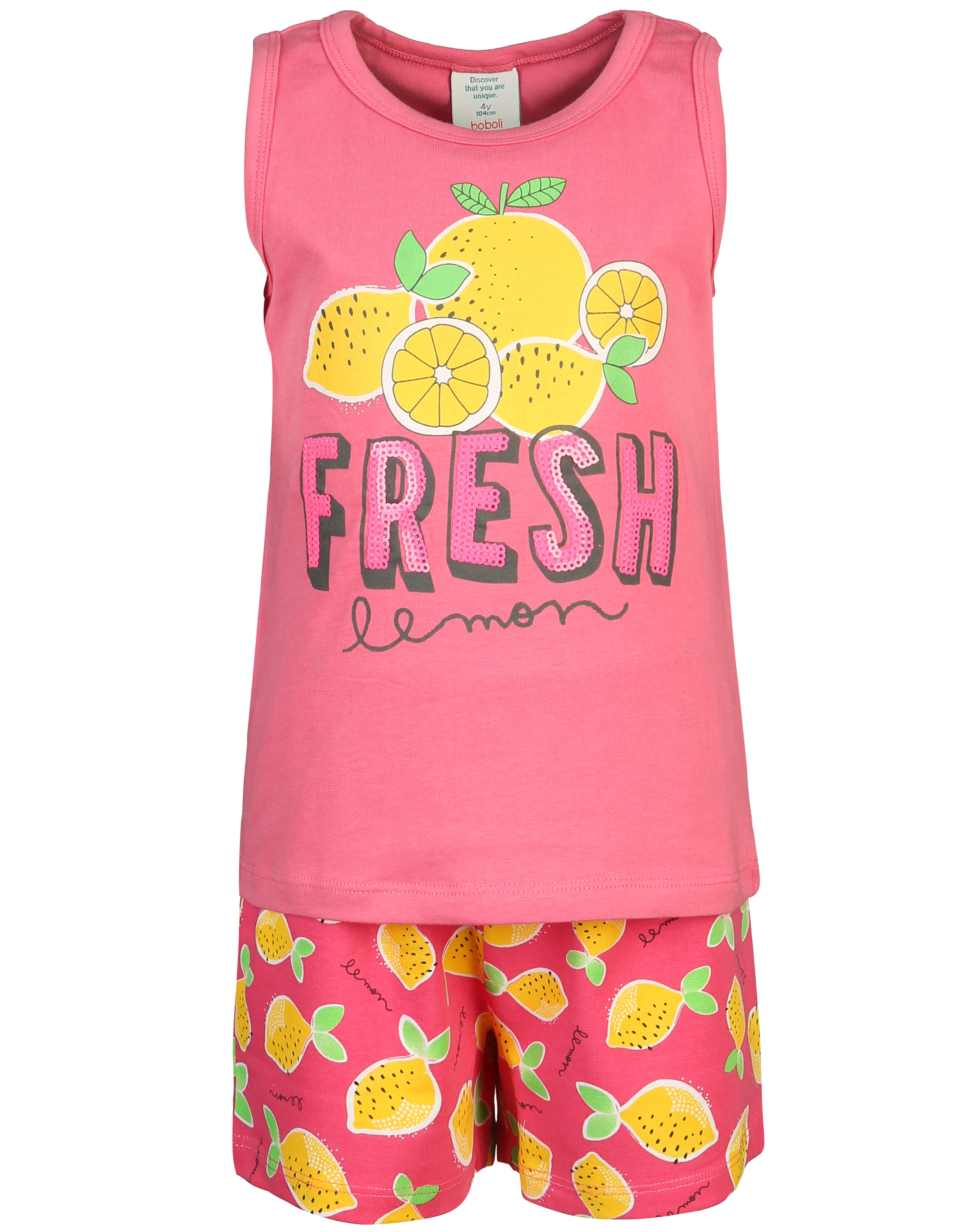 Schlafanzug FRESH LEMON kurz in fuchsia