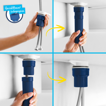 Grohe keukenkraan Quickfix Start uitrekbaar zwart
