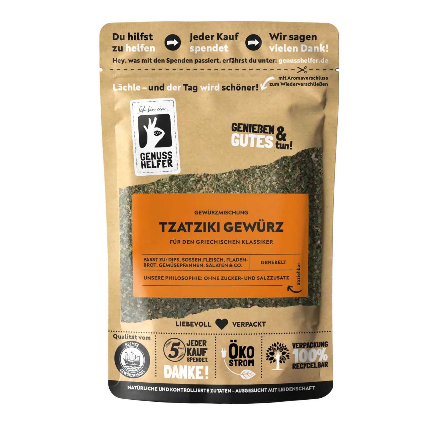 Tzatziki-Gewürz, gerebelt, 3er Pack