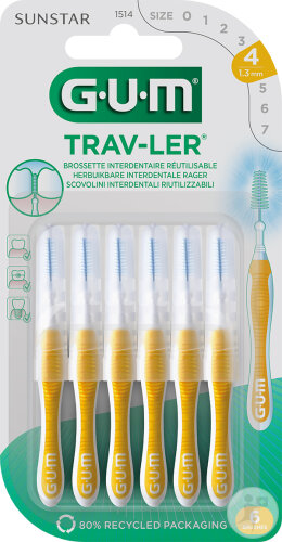 Gum Trav-Ler Brossette Interdentaire 1,3mm 6 Pièces (1514)