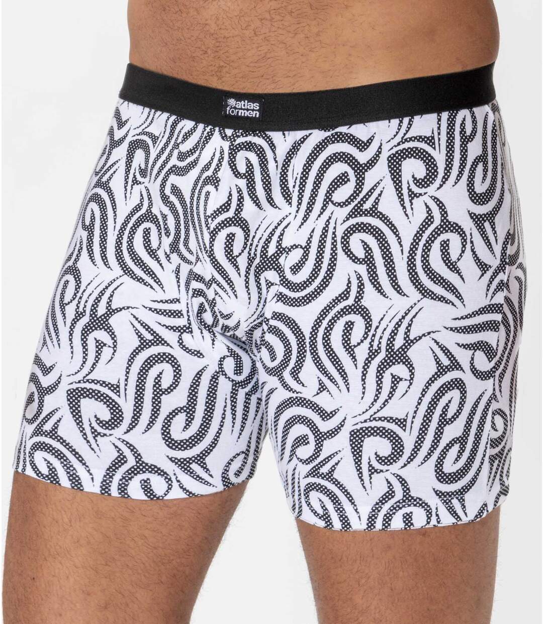 Lot de 2 Boxers Stretch Unis et Imprimé Maori