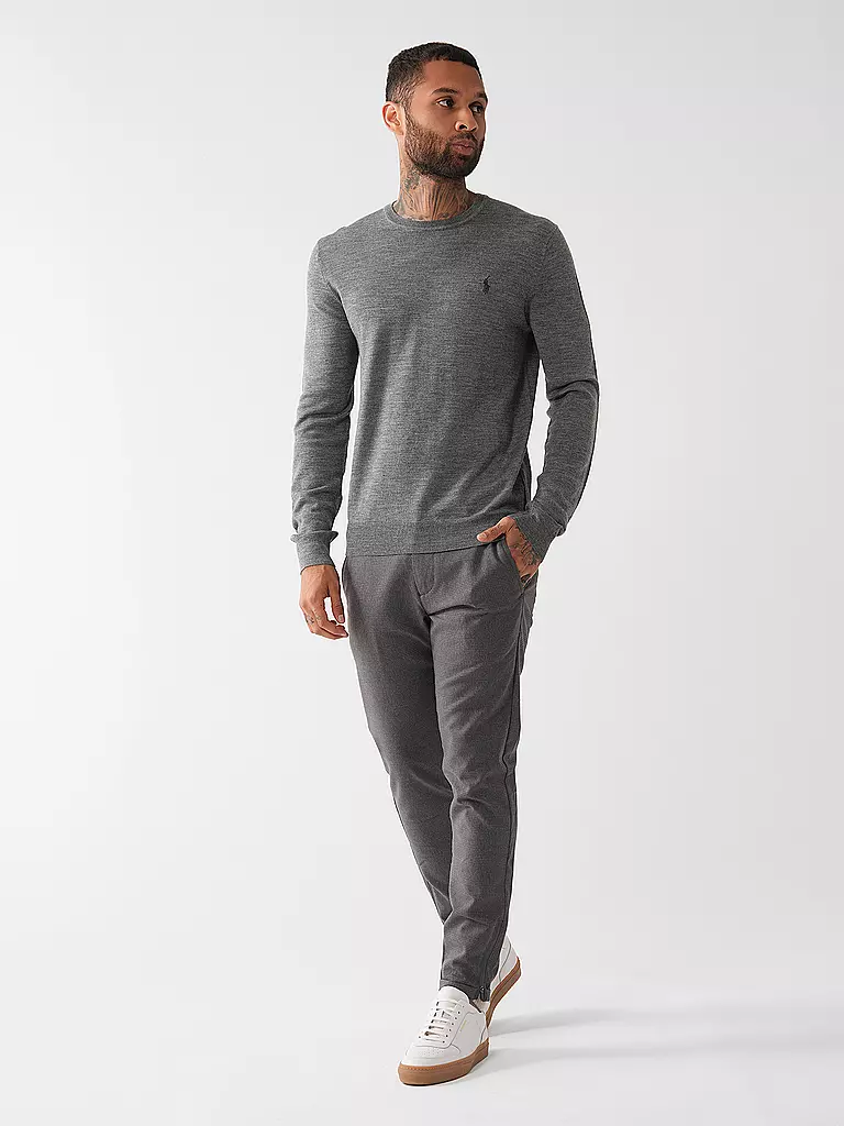 POLO RALPH LAUREN Pullover Slim Fit hellgrau