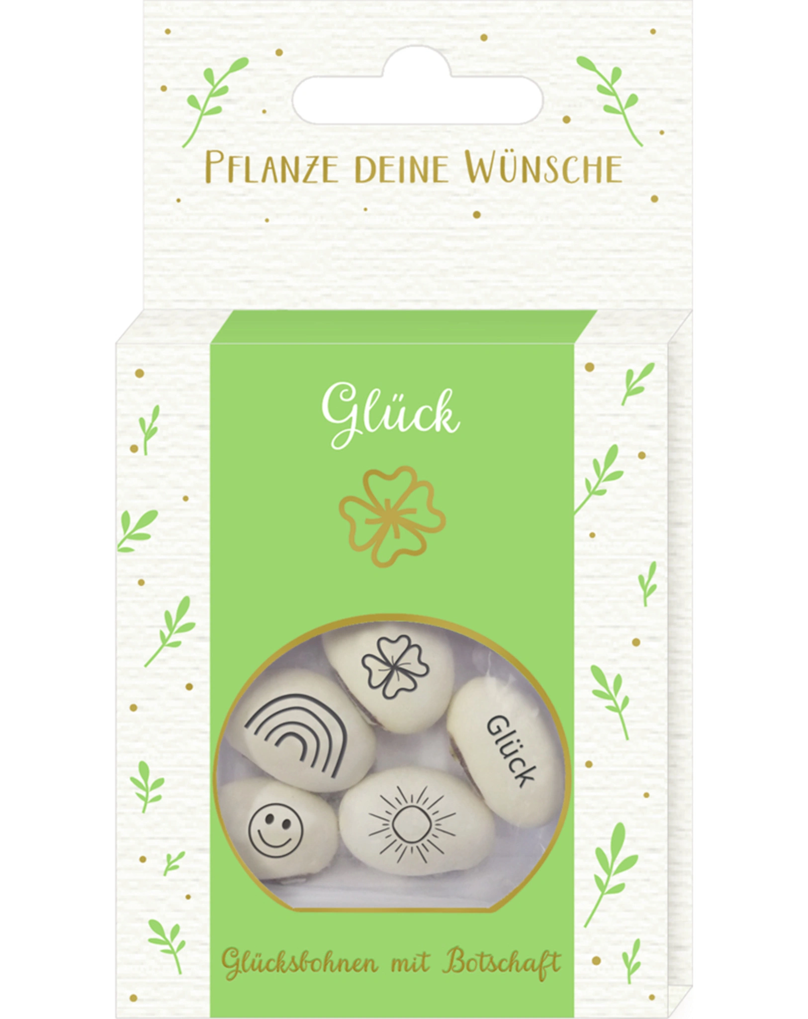 Geprägte Saatbohnen - GLÜCK 5 Stück