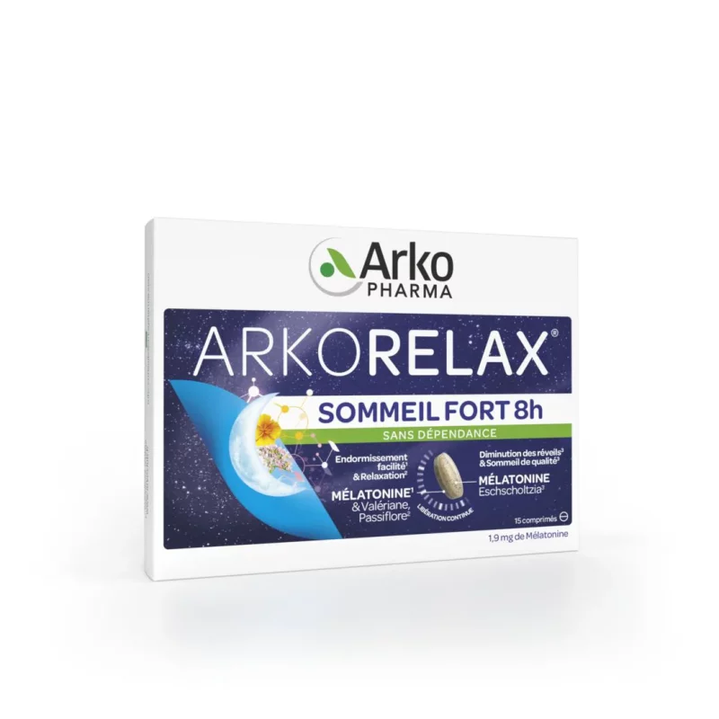 Arkorelax Sommeil Fort 8H Mélatonine - Arkopharma - 15 comprimés