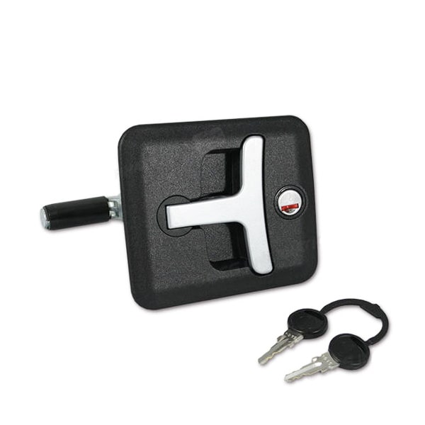 Serrure à compression ZADI noire avec barillet