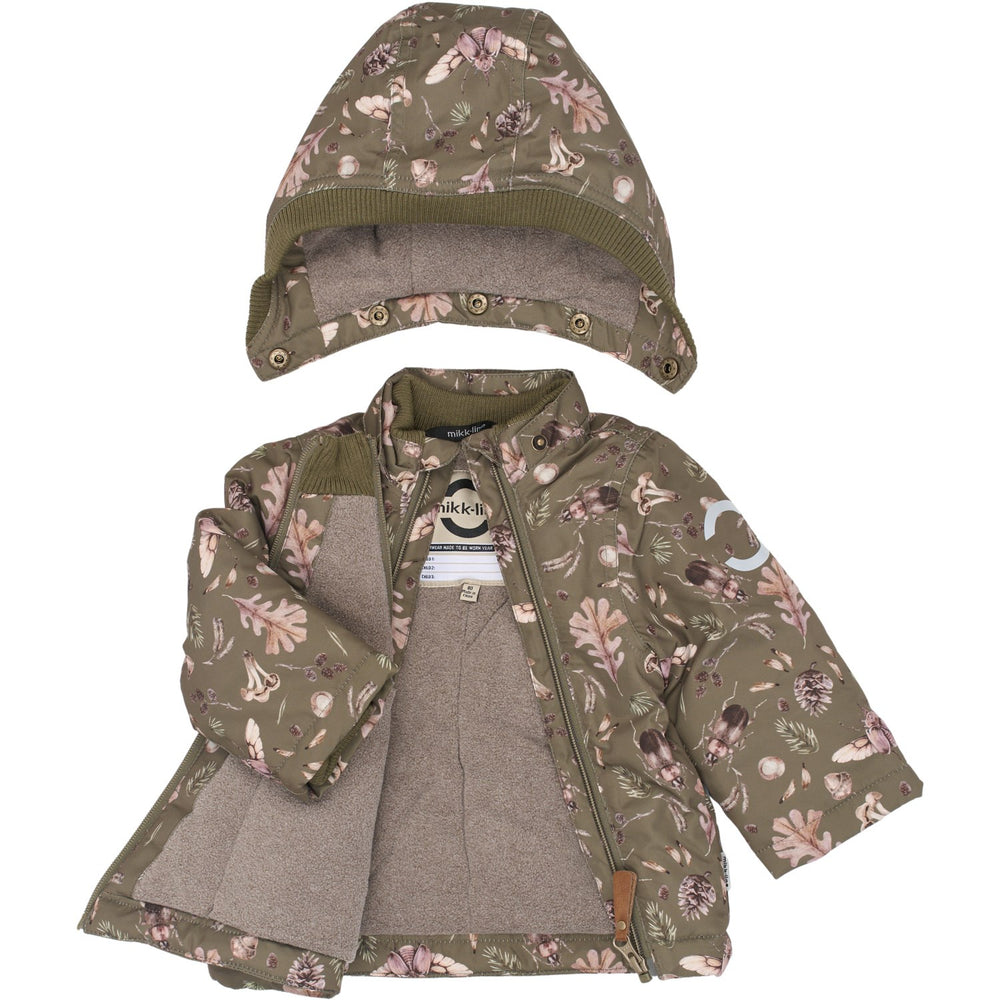 Køb Mikk-Line Burnt Olive Polyester Baby Jakke AOP