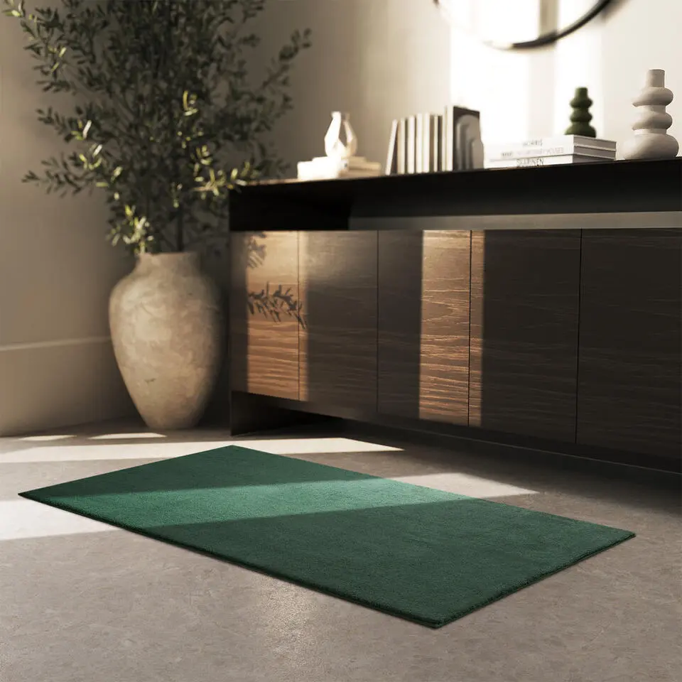 tectake® Kortpolig vloerkleed Soft Zone 80 x 150 cm - Groen