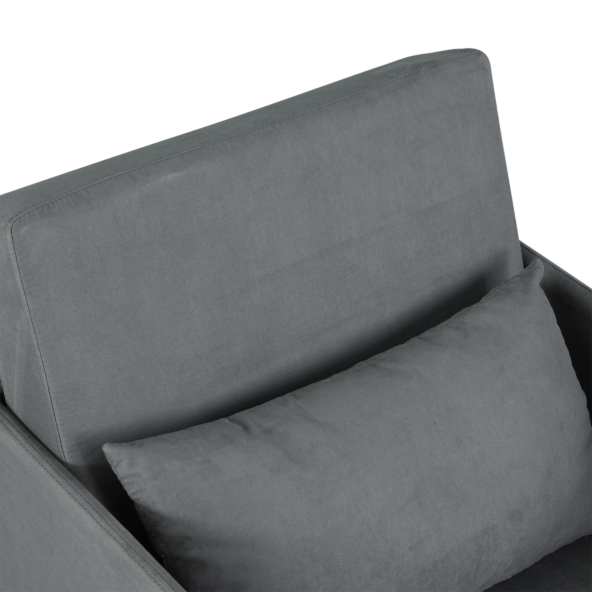 HOMCOM Klappbarer Schlafsessel mit 2 Seitentaschen grau 70 x 74 x 78 cm (BxTxH)
