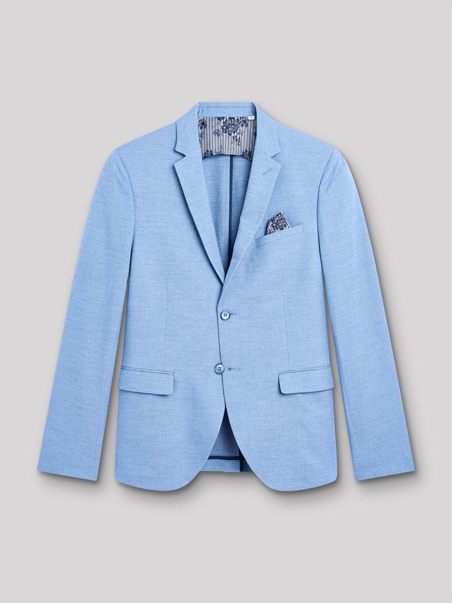 Veste coordonnable extra-slim faux uni