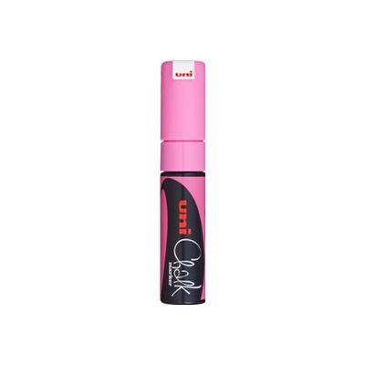 UNI CHALK - Marqueur craie - pointe biseau large - rose neon