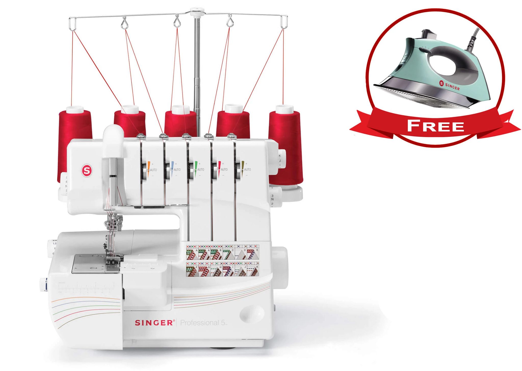 Professional&trade; 5 14T968DC Serger FREE Iron Bundle
