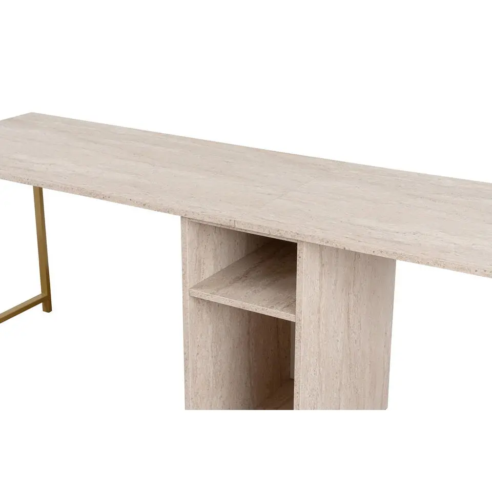 Bureau Travertinlook - 240x60x74cm - Twin