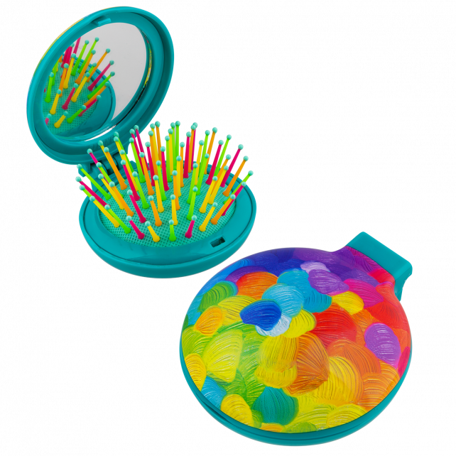 Brosse à cheveux avec miroir - Lady Retro