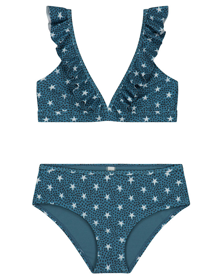 Bikini STARDUST RUFFLE in patagonia blue