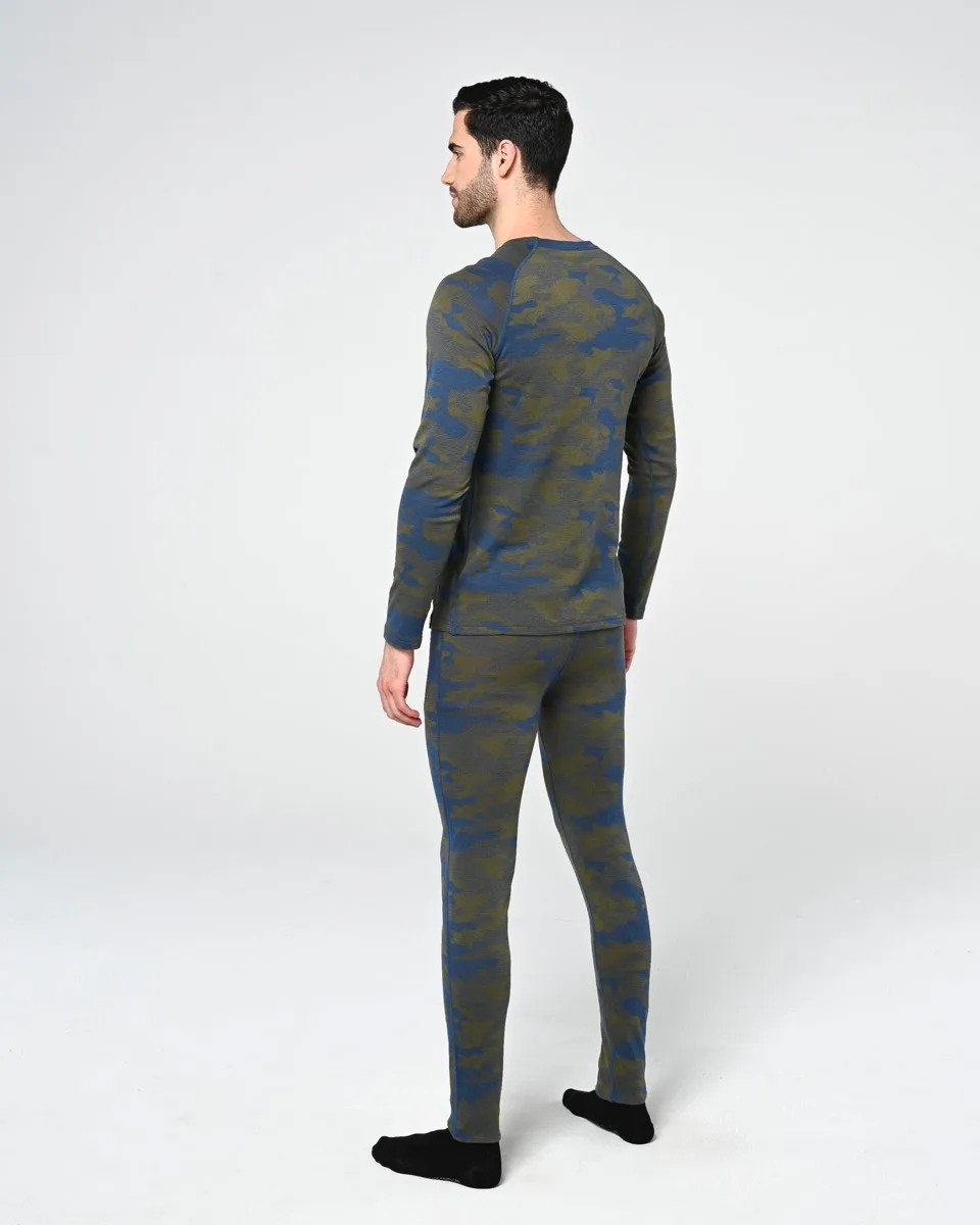Bula Men's Camo Merino Wool Crew Dolive