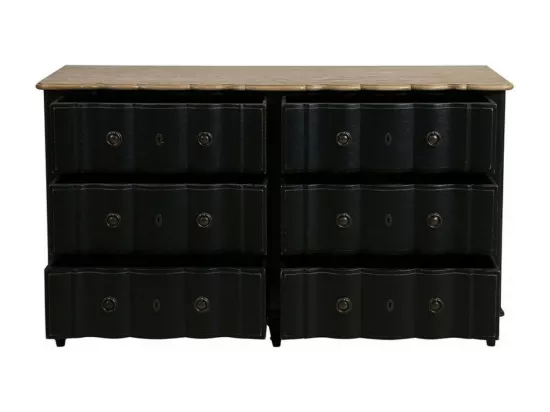 Commode arbalète double Bois Noir - Manoir Interior's