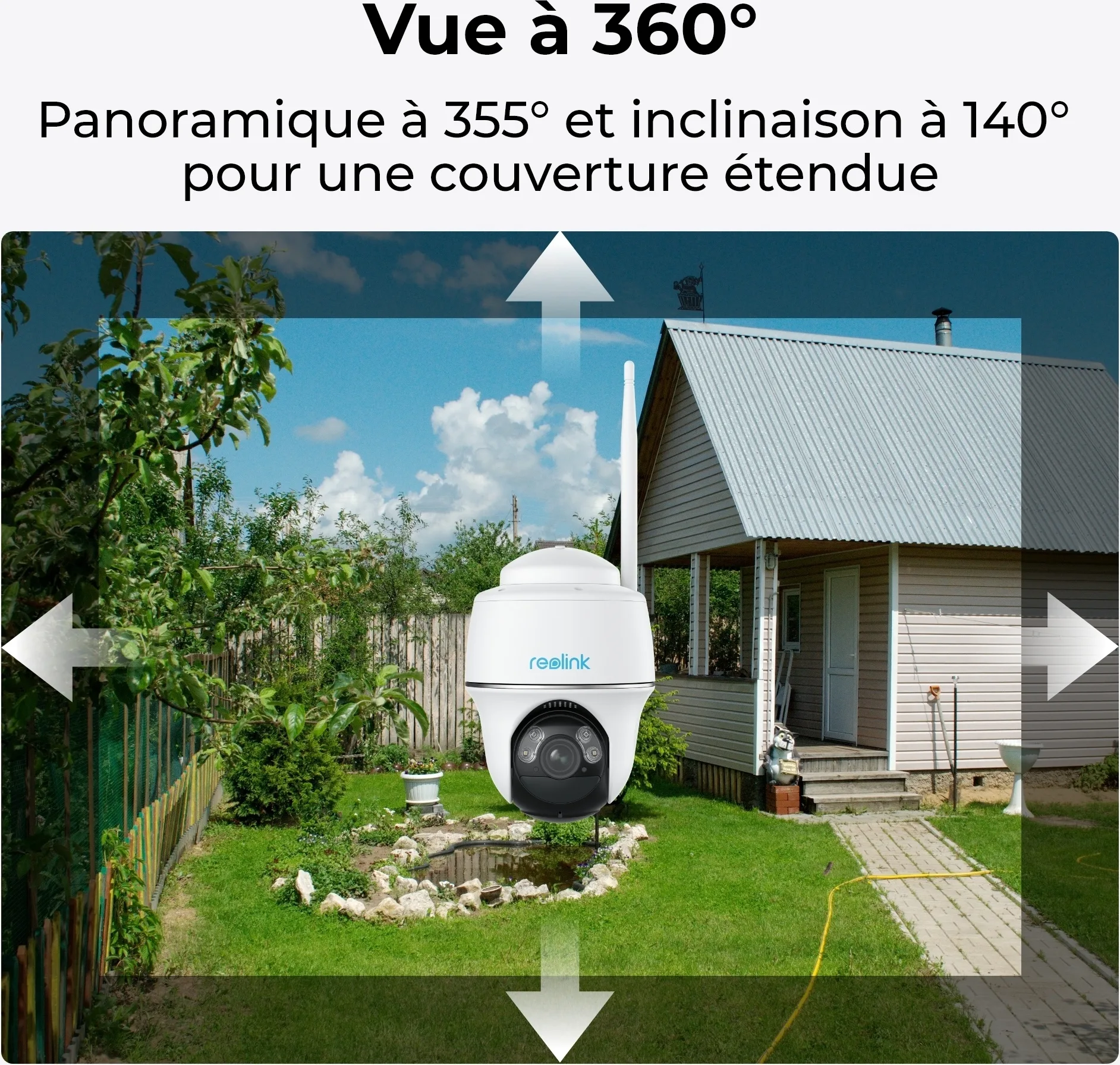 Reolink Argus Series B430 avec panneau solaire Caméra de surveillance