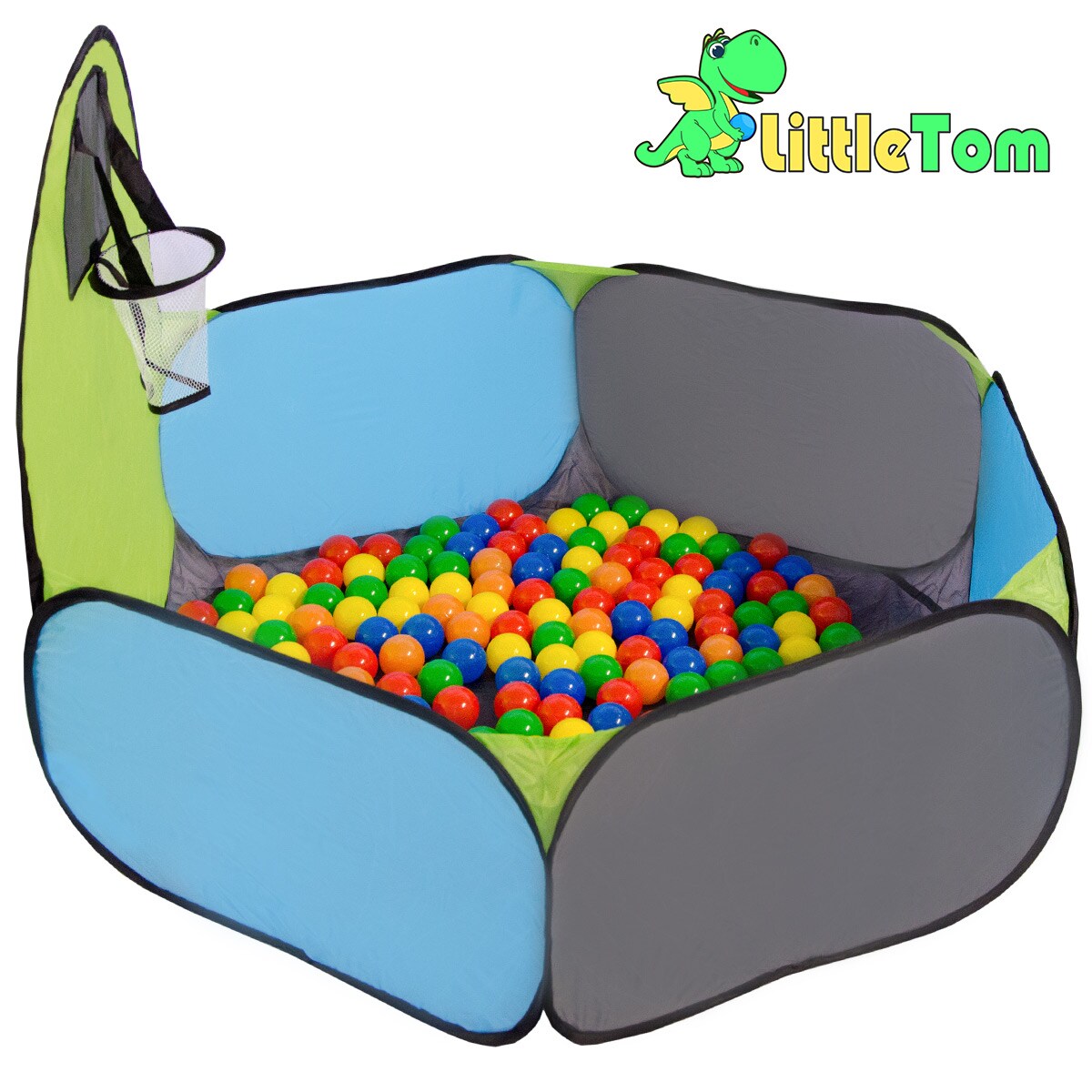 Spielset Kinderspielzelt inkl. 200 bunte Bällebadbälle | Spielzelt Spielhaus für Jungen und Mädchen