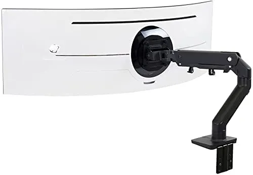 Ergotron HX - Monteringssæt (drejelig arm, klemme til montering på skrivebord, pakning til gennemføring, monterings-hardware, forlængerdel, HD-drejeled) - Constant Force Technology - for LCD-display/kurvet LCD-display - mat sort - skærmstørrelse: up