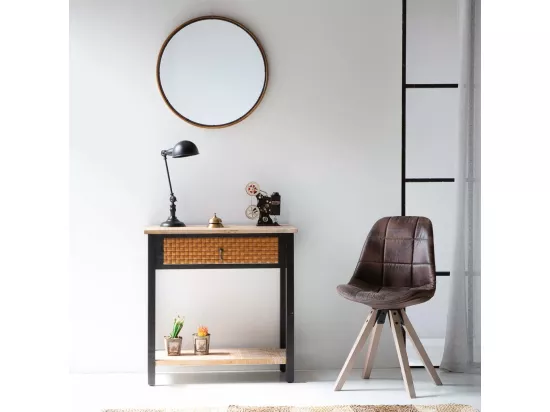 Lampe de bureau en métal noire 23x15x50h