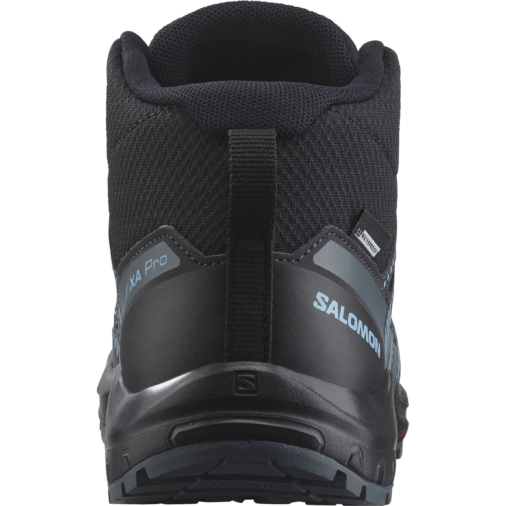 Salomon XA Pro V8 MID Waterproof Wanderhalbschuhe Kinder black dark slate
