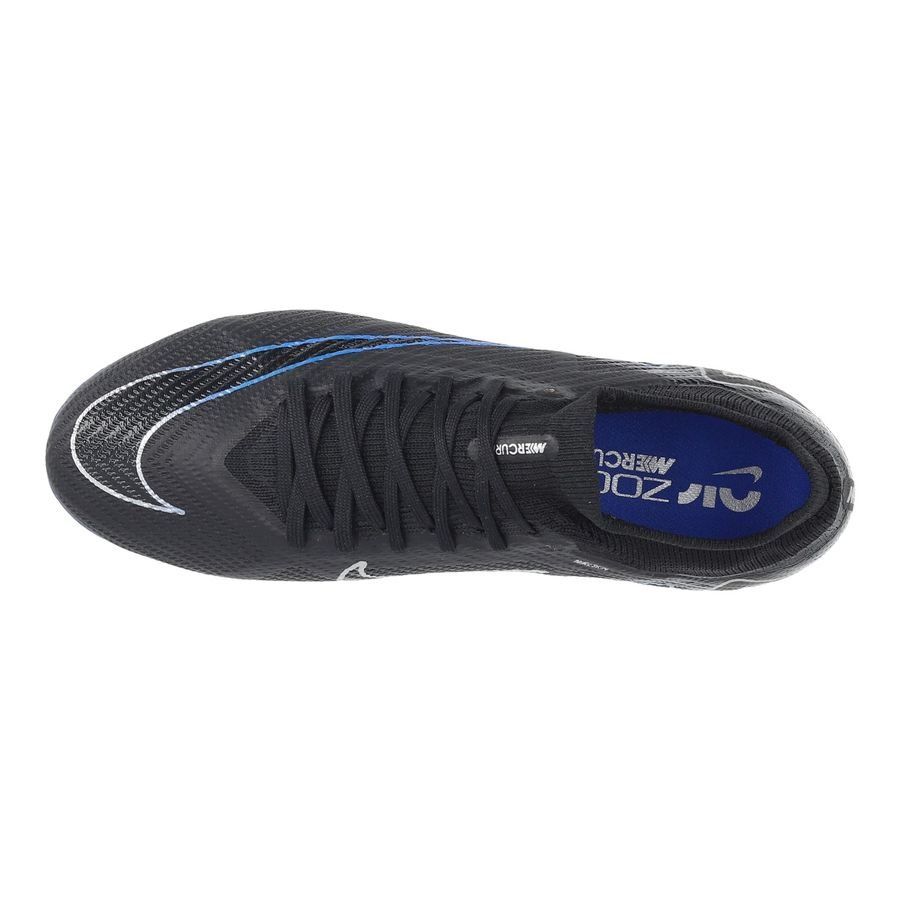 Nike Air Zoom Mercurial Vapor 15 Pro FG Shadow - Noir/Chrome/Bleu