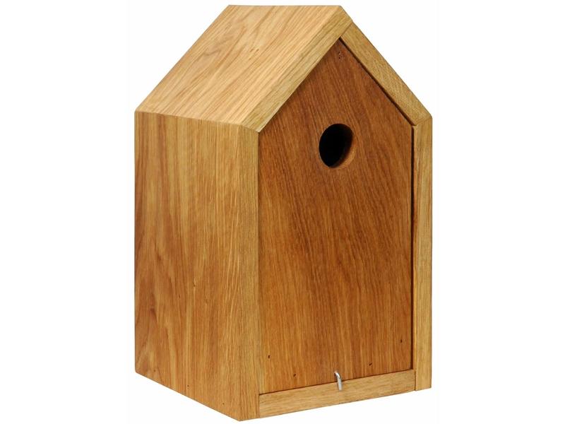 dobar green label Nistkasten Design, 16 x 16 x 28.5 cm, Hol Vogelnistkasten mit Spitzdach