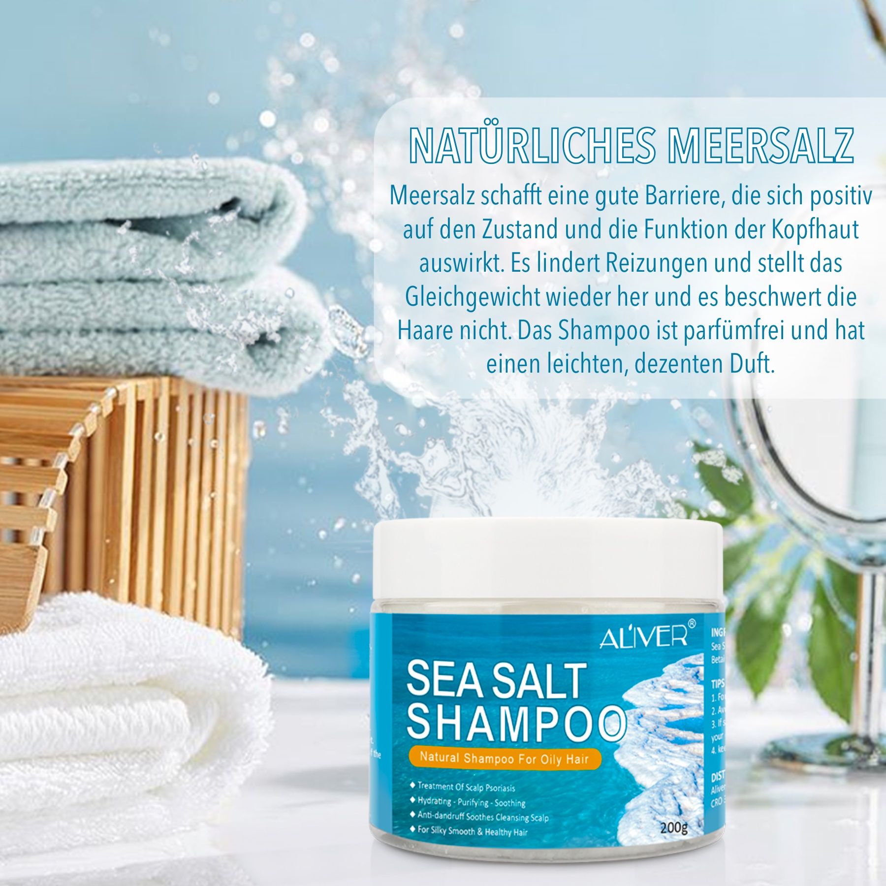 ALIVER Haarshampoo Totes Meer Salz