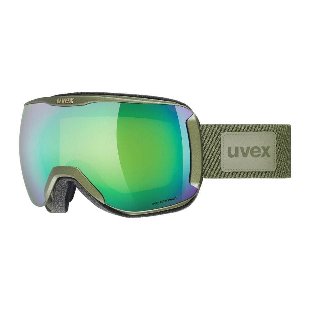 Uvex DOWNHILL 2100 CV PLANET - Masque ski black/mirror green/colorvision green