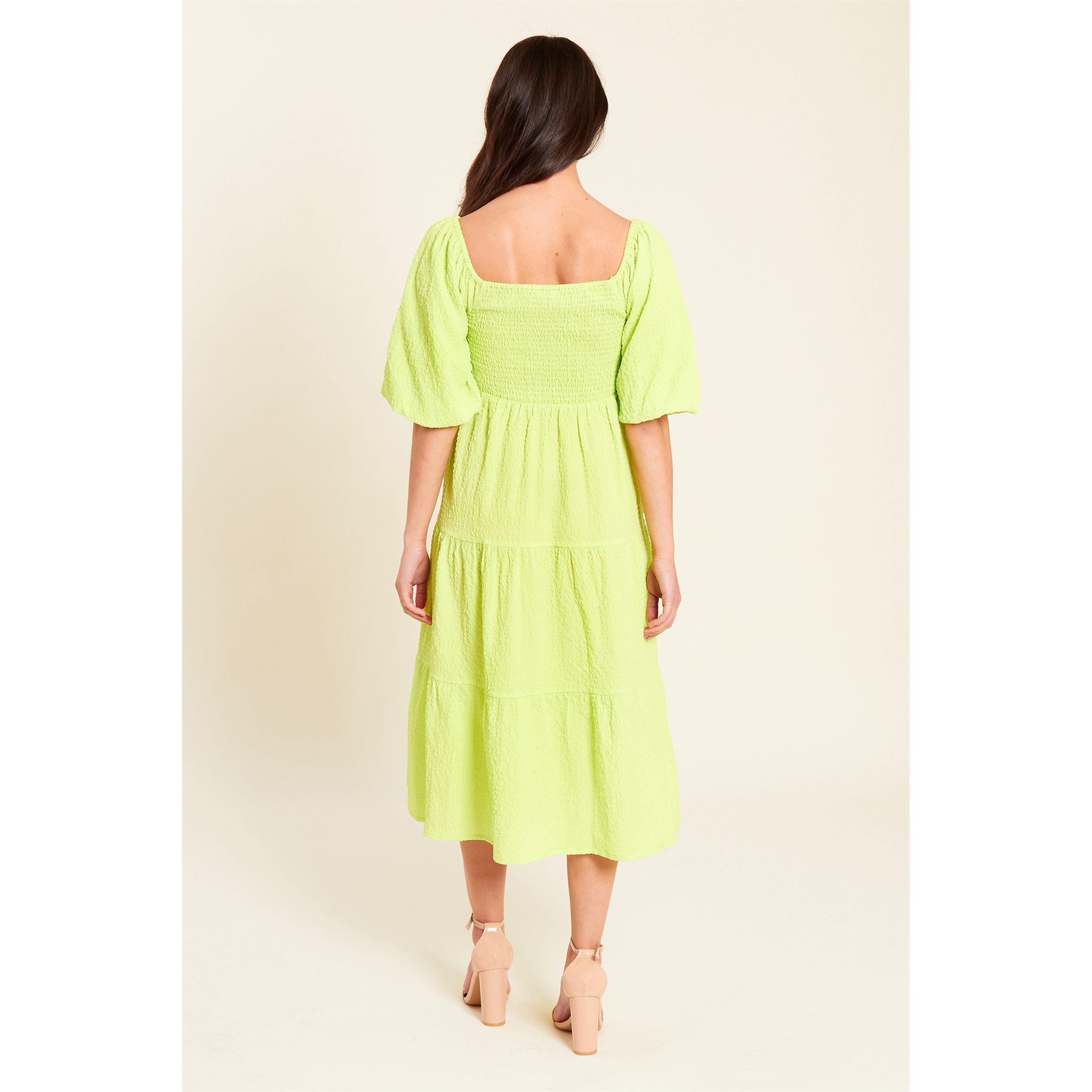 Be You Shirred Midi Dress