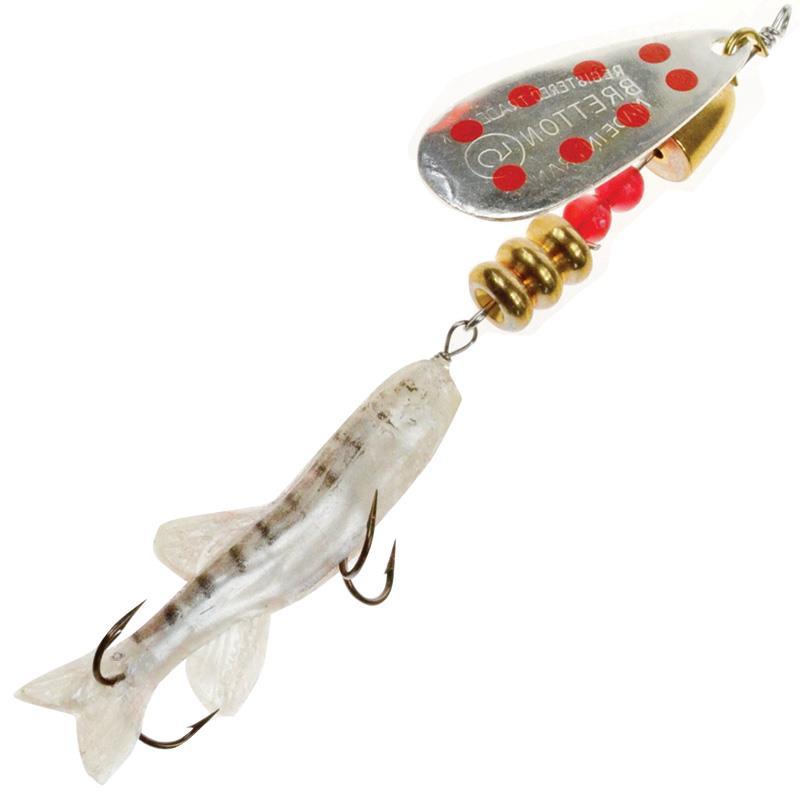 Cuiller Tournante Bretton Vaironnerie - Argent Points Rouges
