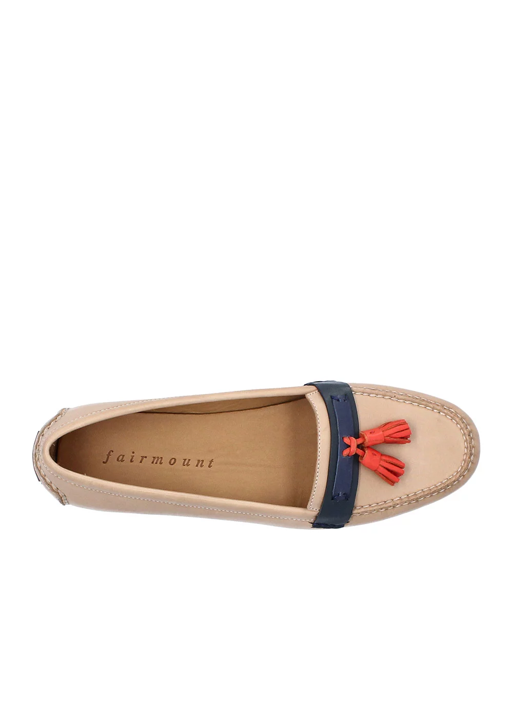 MOCASSIN BI TASSEL CUIR TRICOLORE