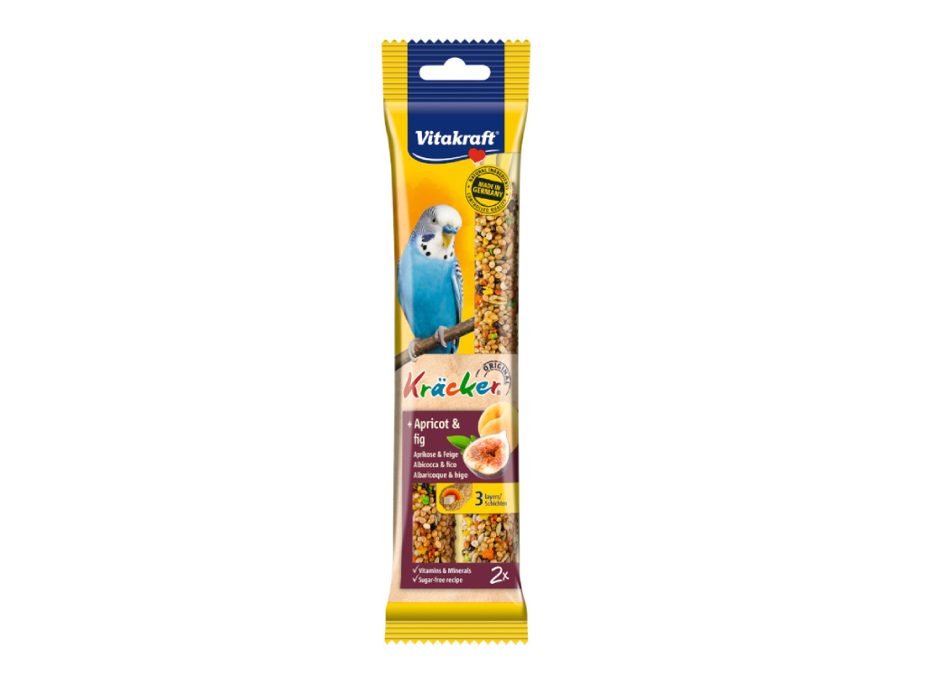BARRITAS PARA PERIQUITOS VITAKRAFT COM FRUTA PACK 2 UNIDADES