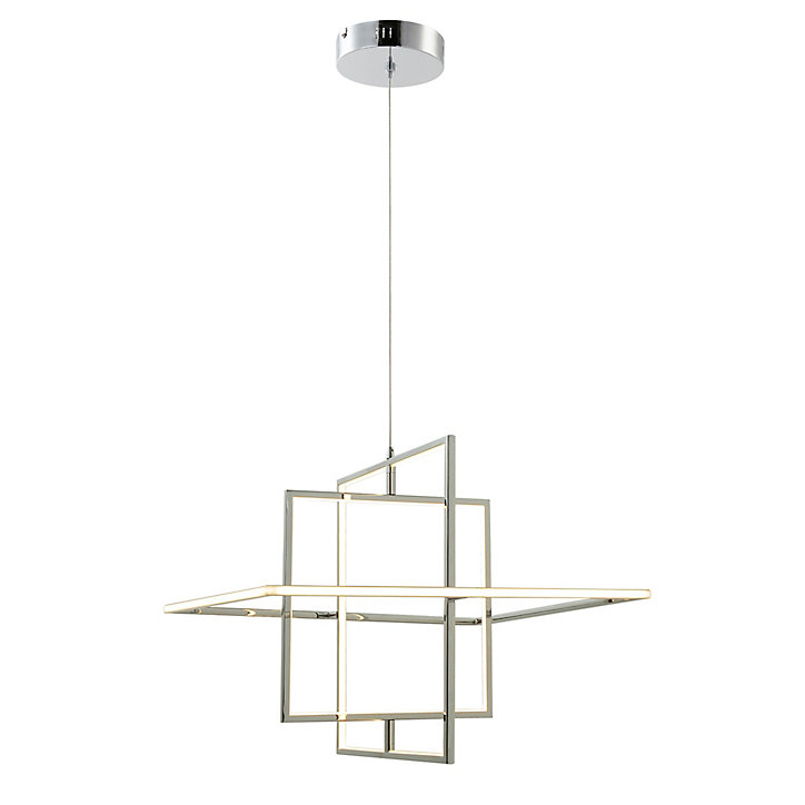 Suspension Kohmani 3 lampes LED intégrée argent