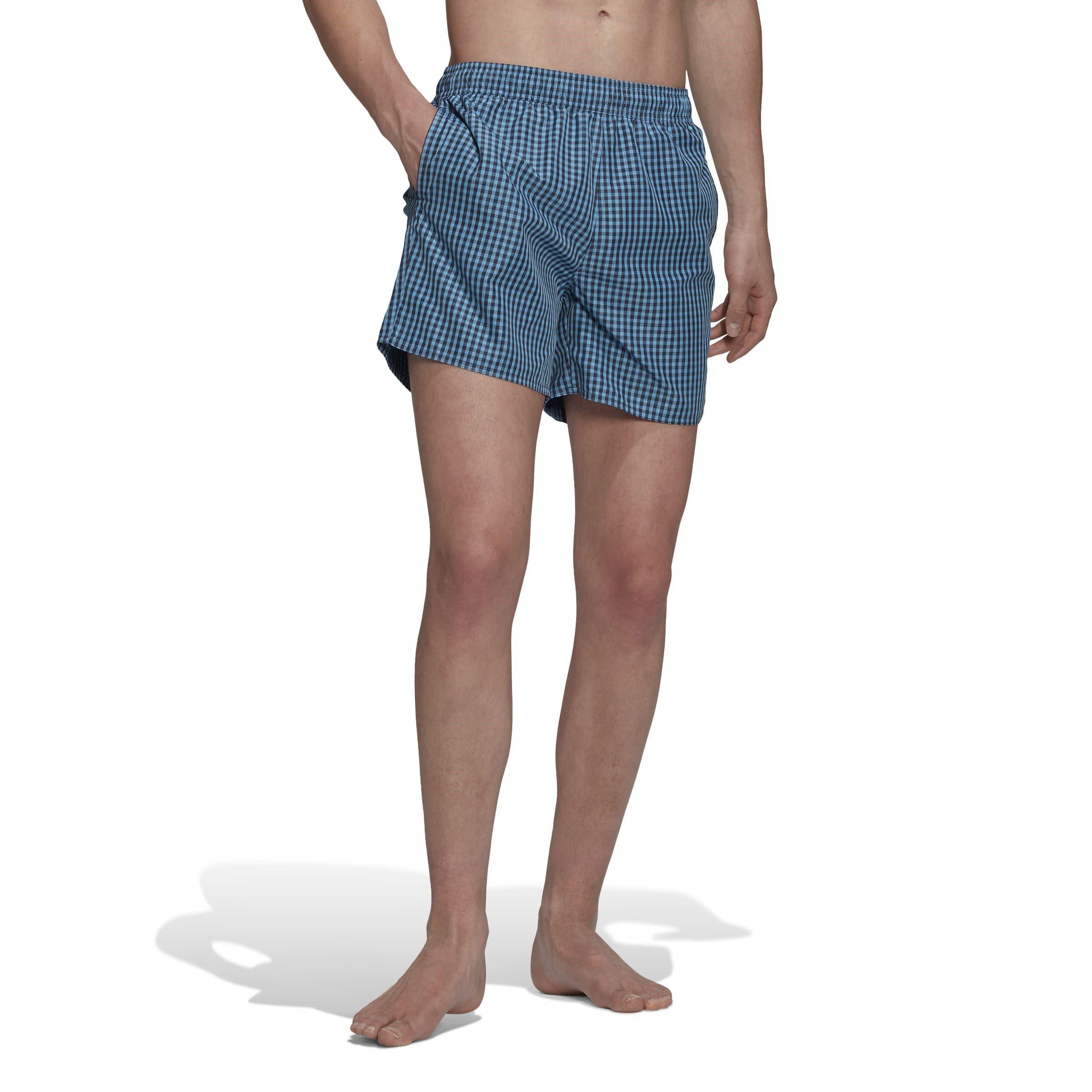 adidas Check Swim Shorts Mens Short