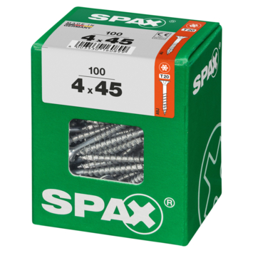 Spax schroef T-Star Plus geel 4x45 mm 100 stuks