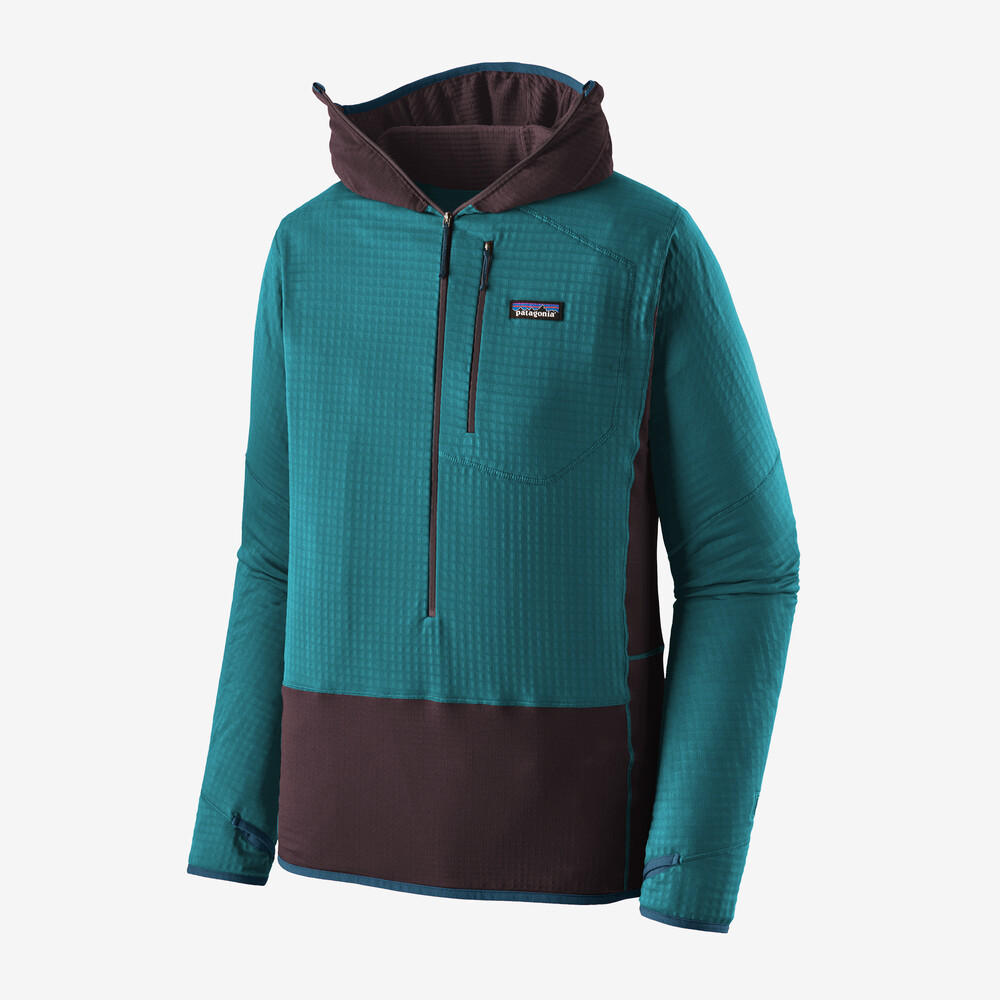 Herren R1 Fleece-Pullover mit Kapuze