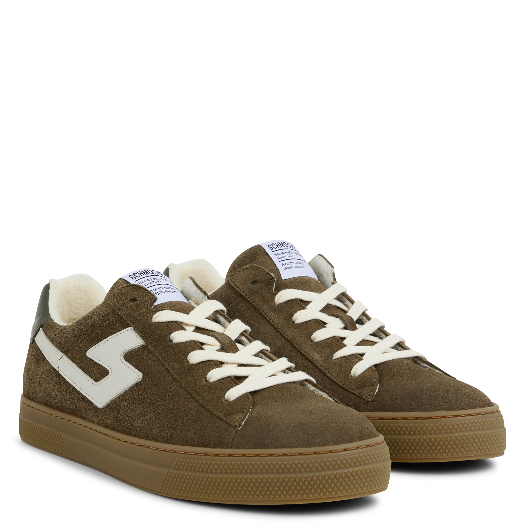 SPARK SIGNATURE - Baskets basses en cuir velours | Multicolore