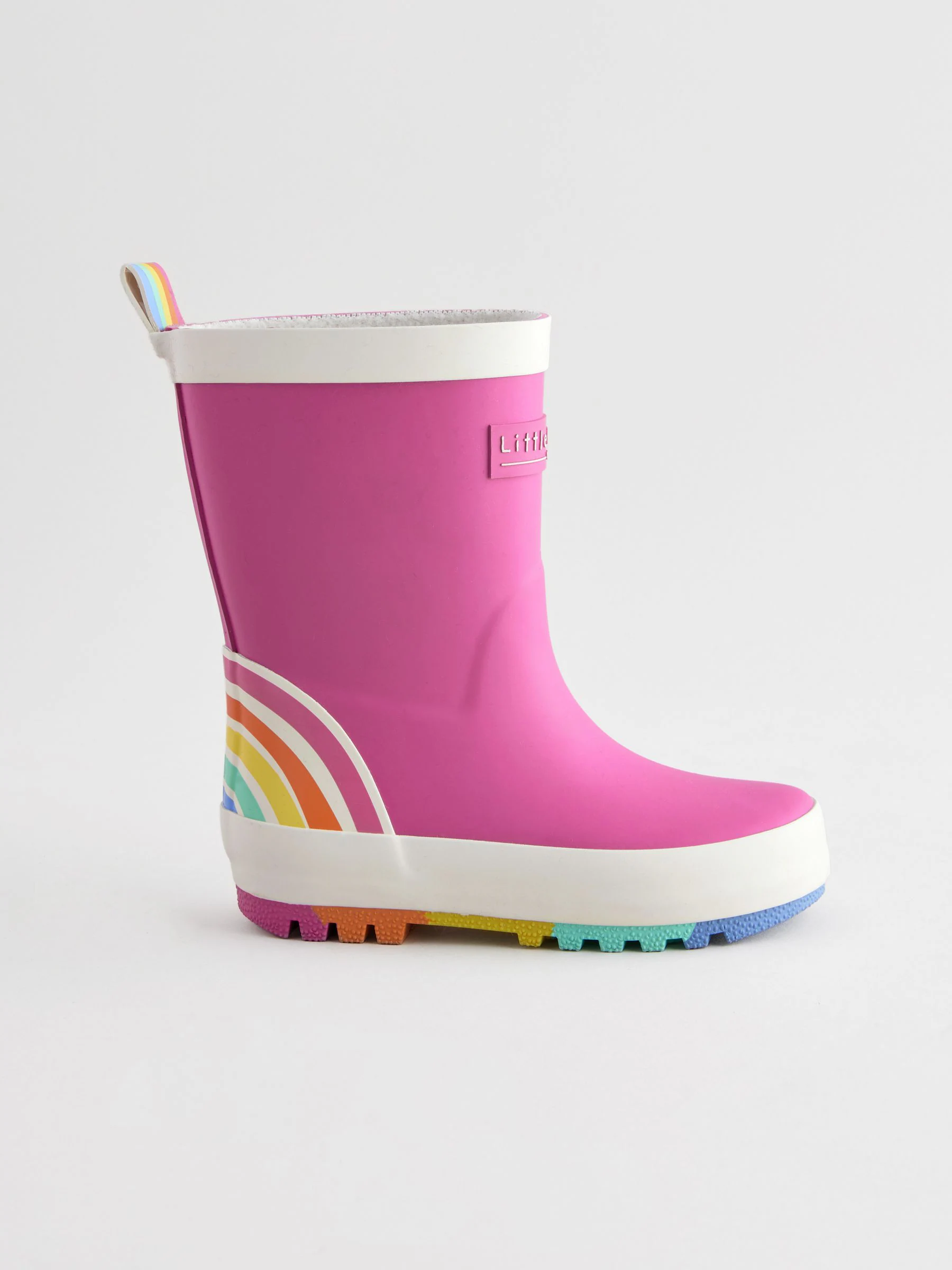 Roze - Little Bird by Jools Oliver regenlaarzen met regenboog
