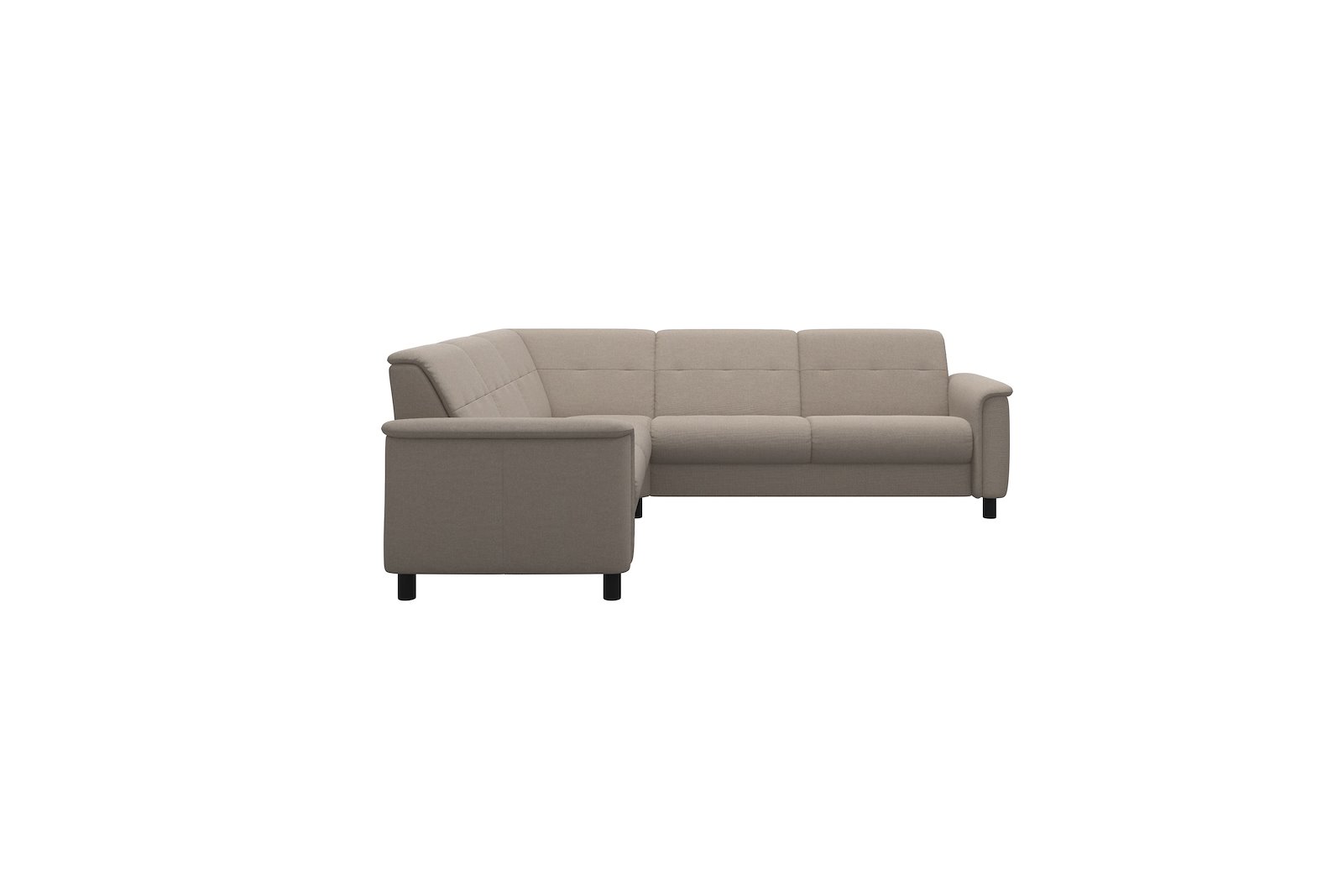 Flora hjørnesofa Tulip Light Beige - 11cm sorte treben