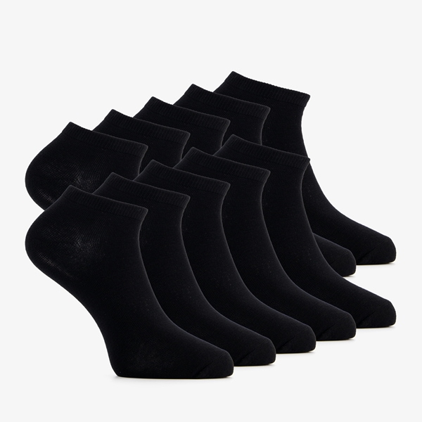 10 paar zwarte sneakersokken