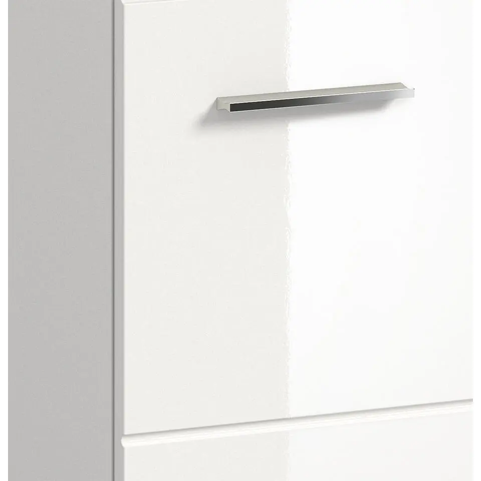 Hioshop Ice kolomkast 4 deuren 1 vak wit hoogglans