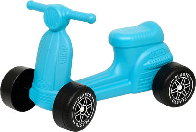 Plasto Scooter med Stille Hjul 50 cm, Turkis