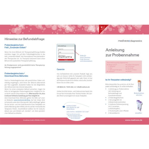 Sunday Natural Products  Cholesterin Bluttest